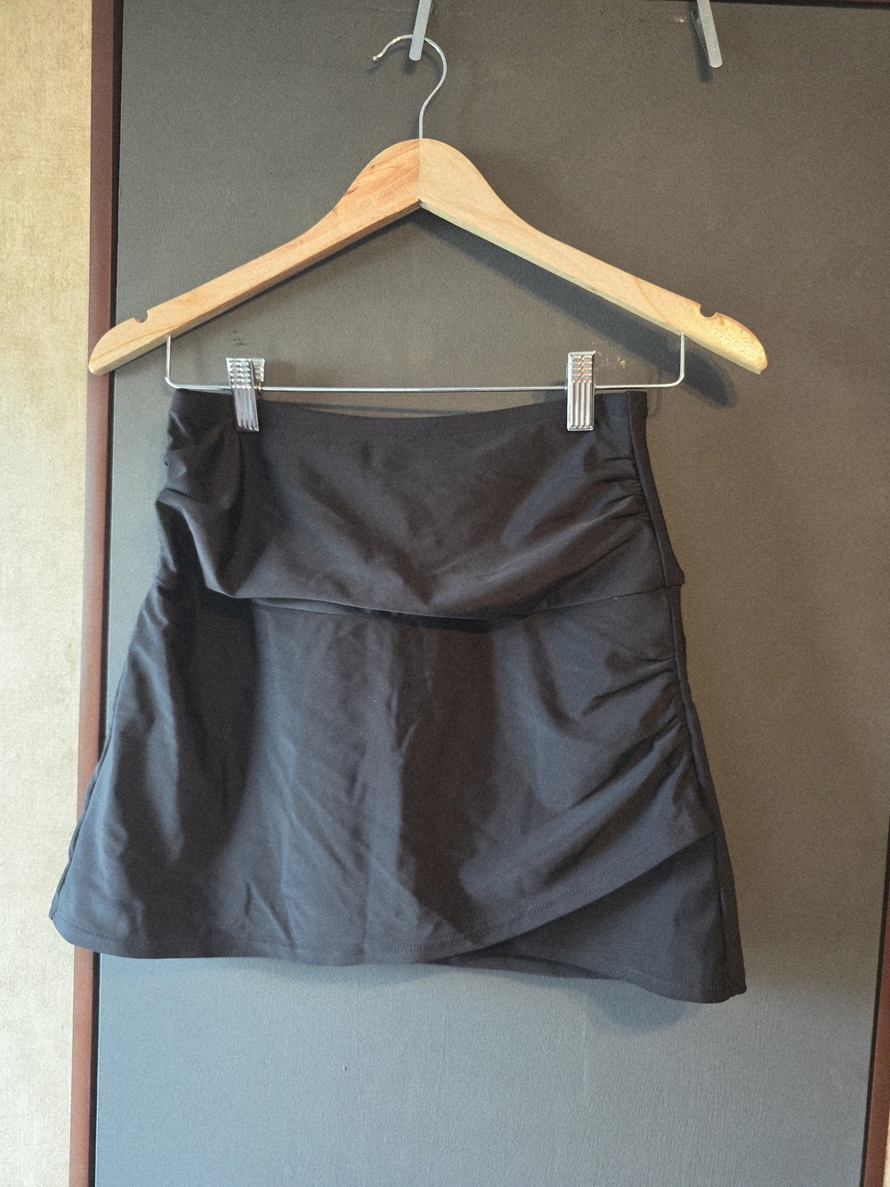 Womens Black A-Line Swim/gym Skirt
